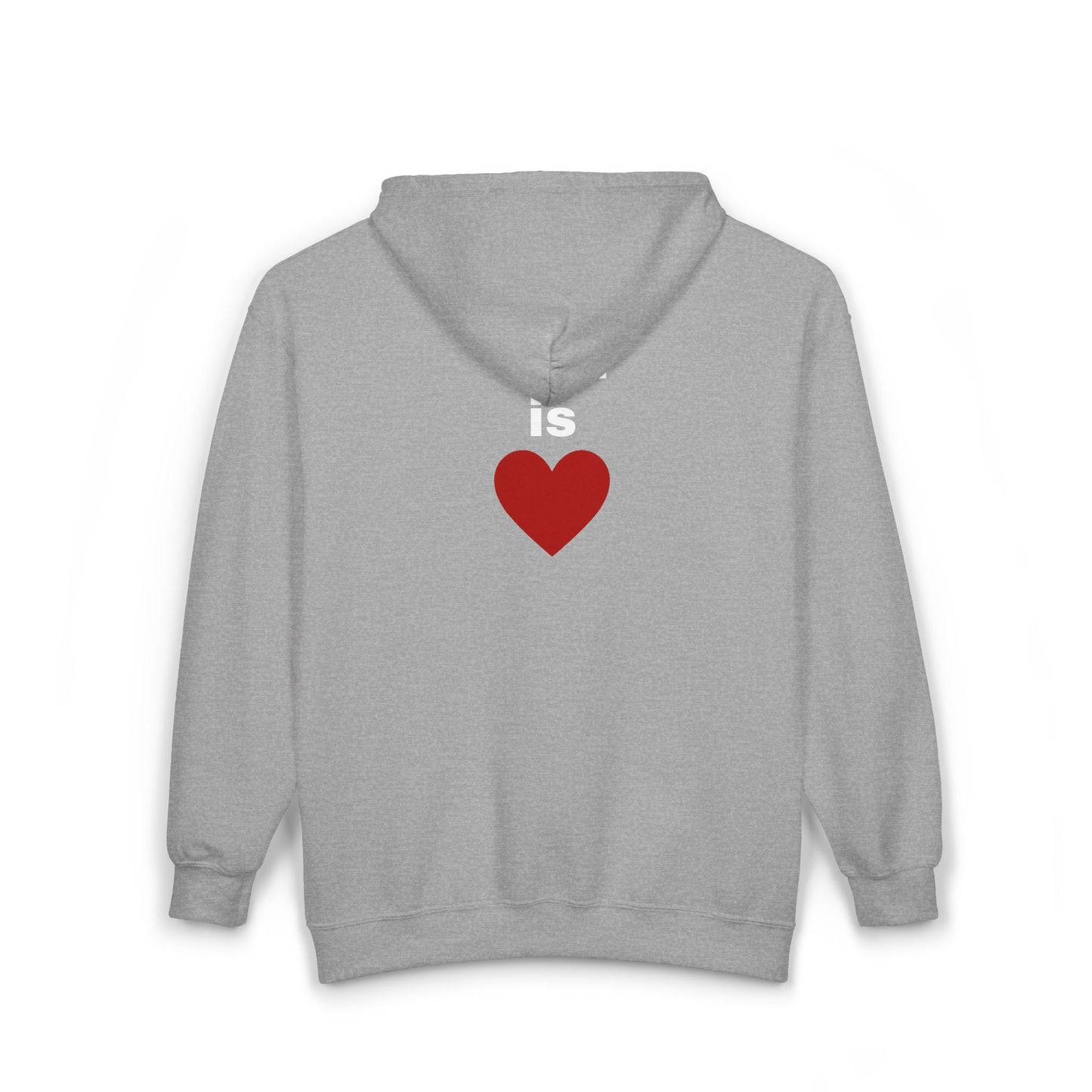 God is Love Zip Up Hoodie - Christian Faith Apparel, Religious Full Zip Sweatshirt, Inspirational Jacket, Christian Gift, Religious Clothing