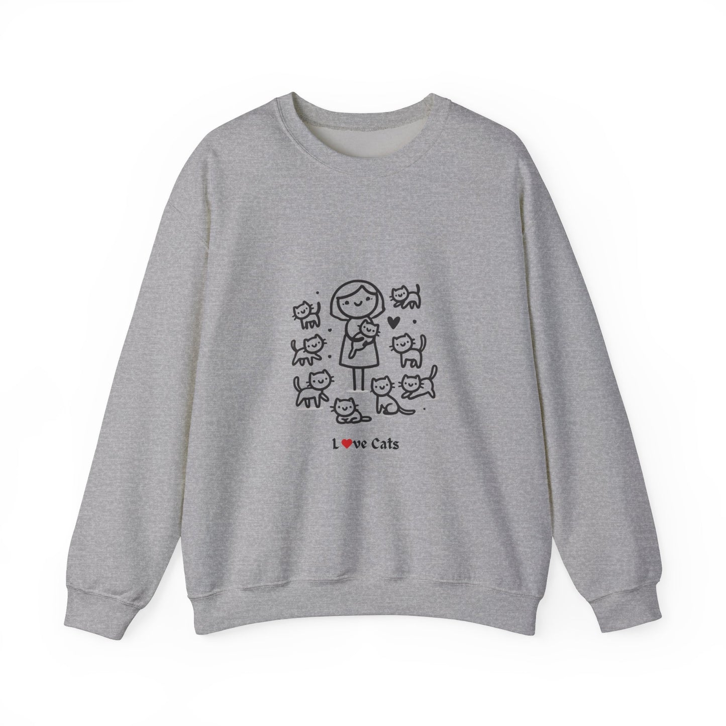 Unisex Heavy Blend™ Crewneck Sweatshirt Cat Theme