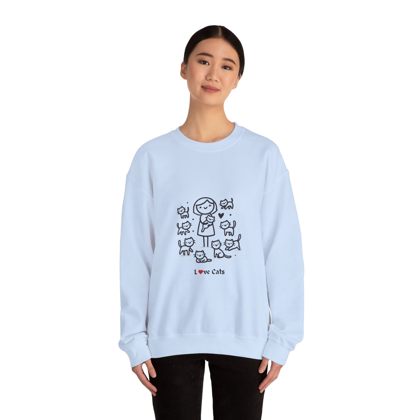 Unisex Heavy Blend™ Crewneck Sweatshirt Cat Theme
