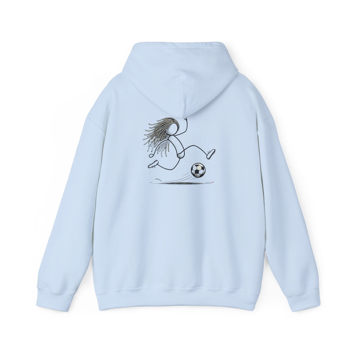 Unisex Heavy Blend™ Hooded Sweatshirt Dreadlocks, Soccer Player
