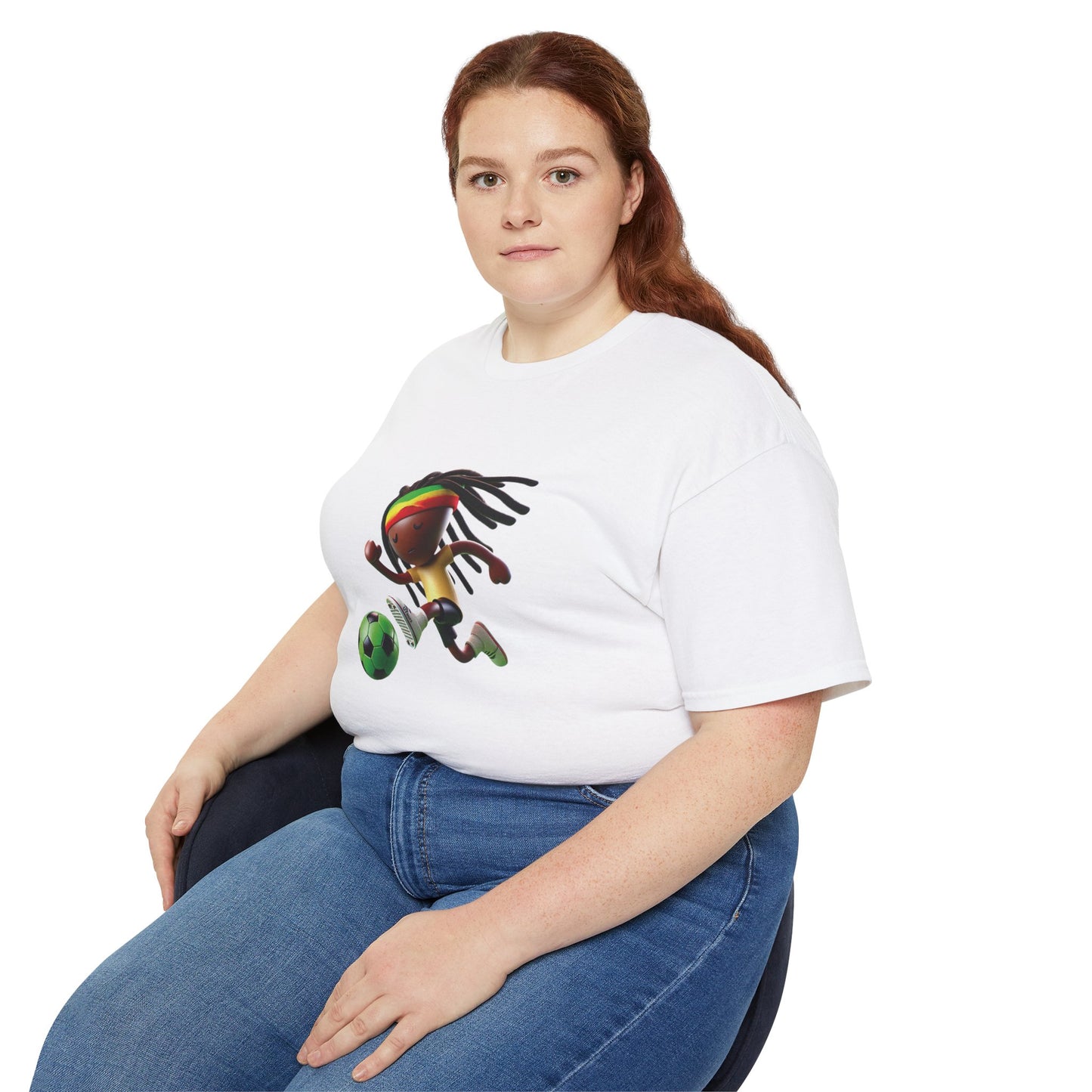 Unisex Ultra Cotton Tee Dread Soccer Player Irie