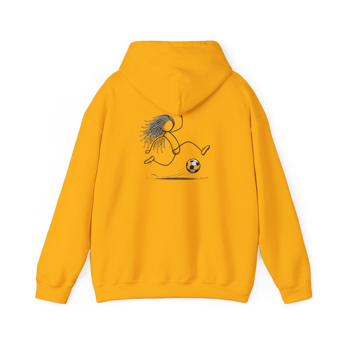 Unisex Heavy Blend™ Hooded Sweatshirt Dreadlocks, Soccer Player