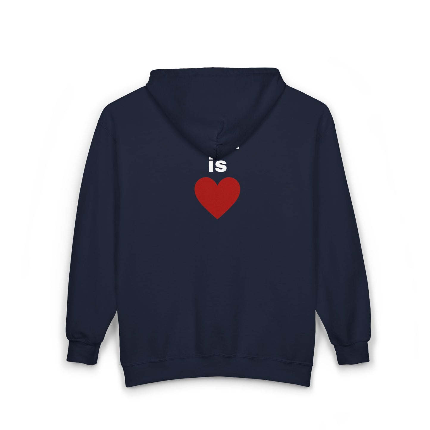 God is Love Zip Up Hoodie - Christian Faith Apparel, Religious Full Zip Sweatshirt, Inspirational Jacket, Christian Gift, Religious Clothing
