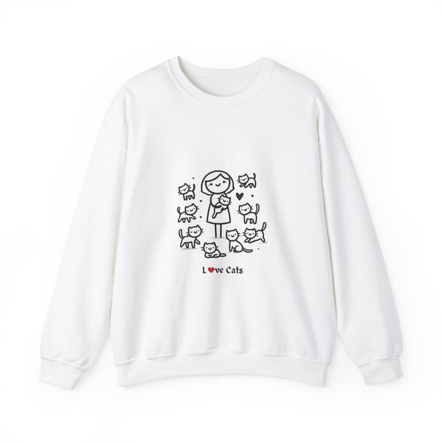 Unisex Heavy Blend™ Crewneck Sweatshirt Cat Theme