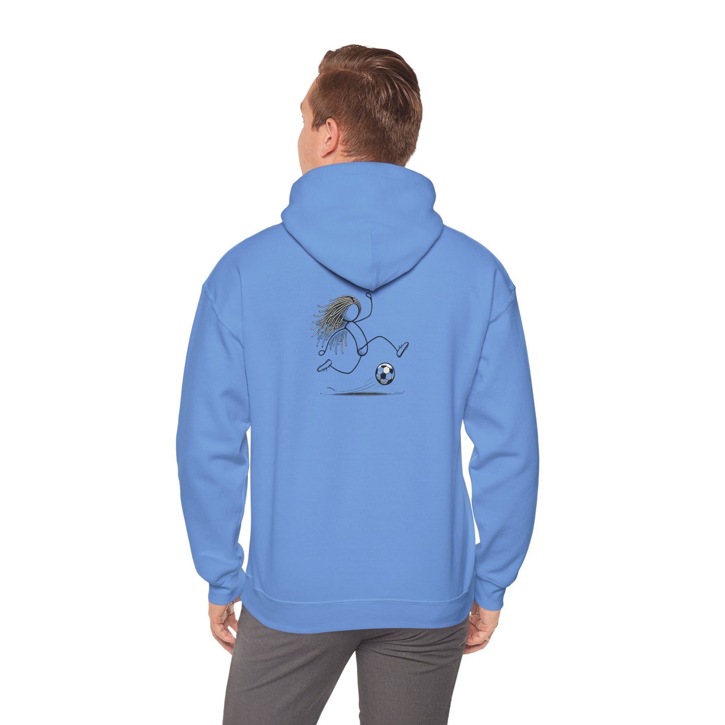 Unisex Heavy Blend™ Hooded Sweatshirt Dreadlocks, Soccer Player