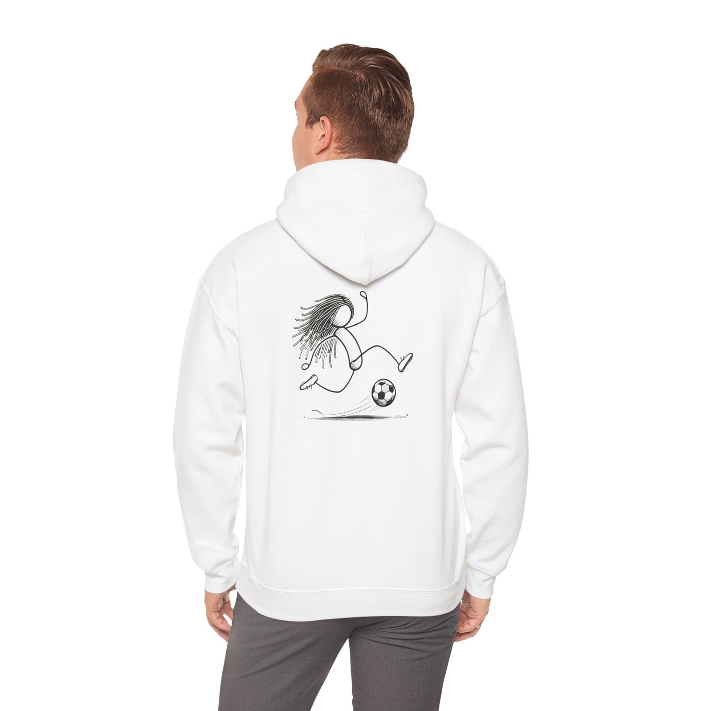 Unisex Heavy Blend™ Hooded Sweatshirt Dreadlocks, Soccer Player