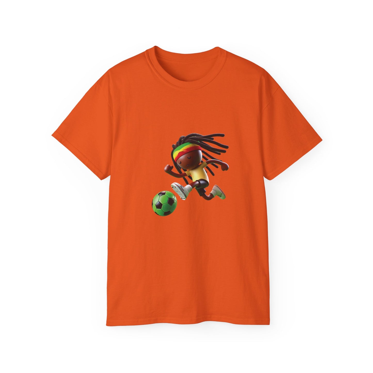Unisex Ultra Cotton Tee Dread Soccer Player Irie