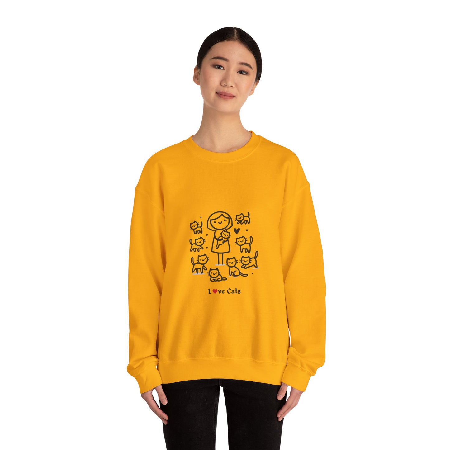 Unisex Heavy Blend™ Crewneck Sweatshirt Cat Theme