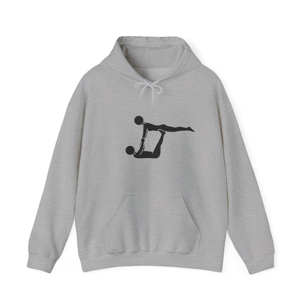 Acro Yoga Partner Pose Hoodie — Silhouette Couples Acrobatics Sweatshirt