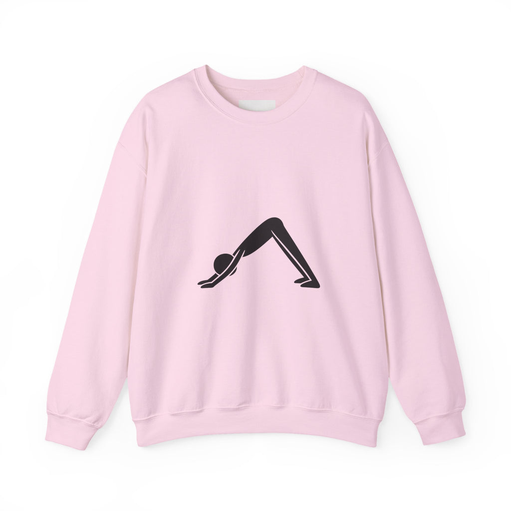 Yoga Downward Dog Crewneck Sweatshirt — Minimal Yoga Pose Pullover