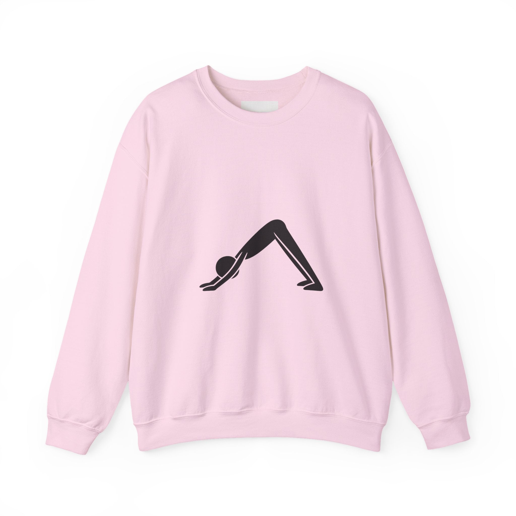 Yoga Downward Dog Crewneck Sweatshirt — Minimal Yoga Pose Pullover