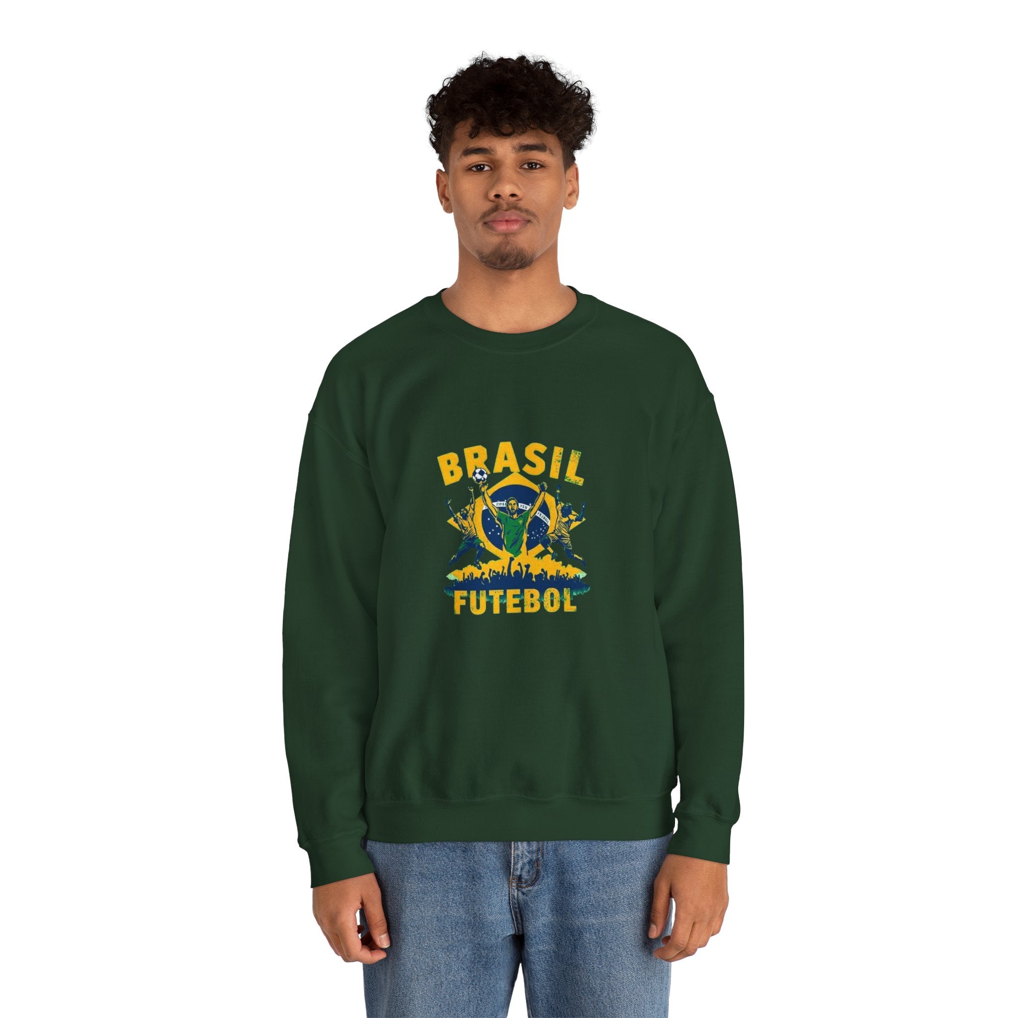 Brasil Futebol Crewneck Sweatshirt — Brazilian Soccer Graphic Pullover