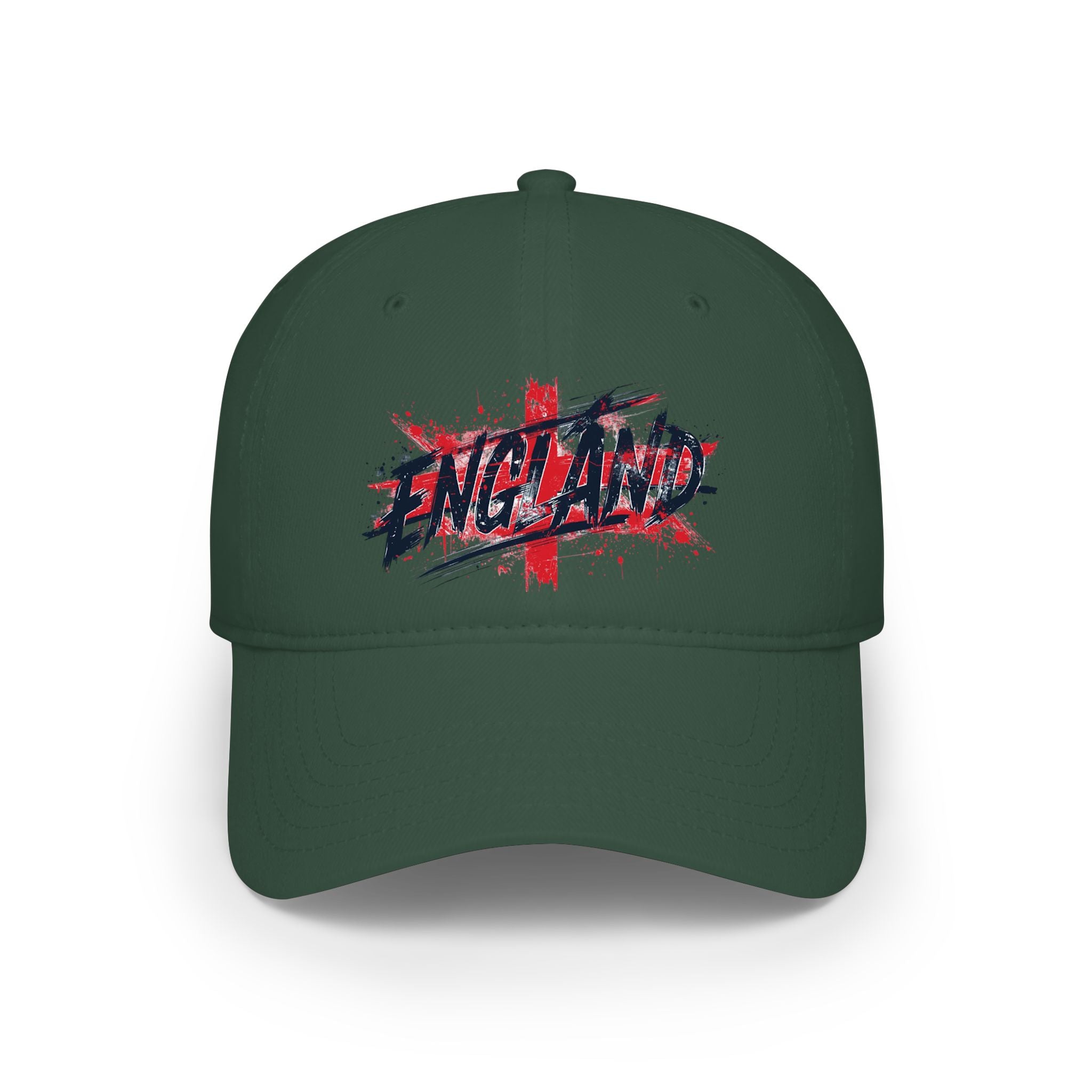 England Flag Baseball Cap – Grunge 'England' Logo Low Profile Hat, Patriotic Soccer Fan Gift