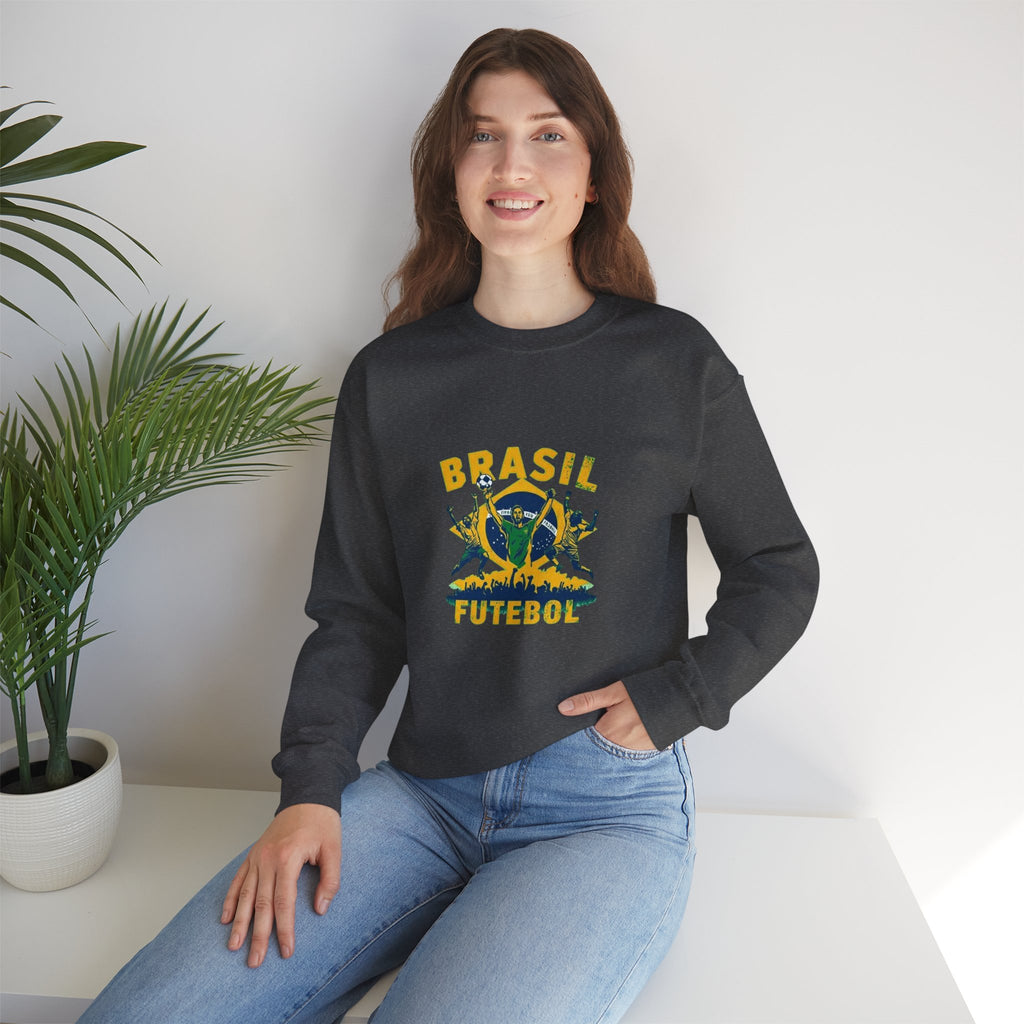 Brasil Futebol Crewneck Sweatshirt — Brazilian Soccer Graphic Pullover