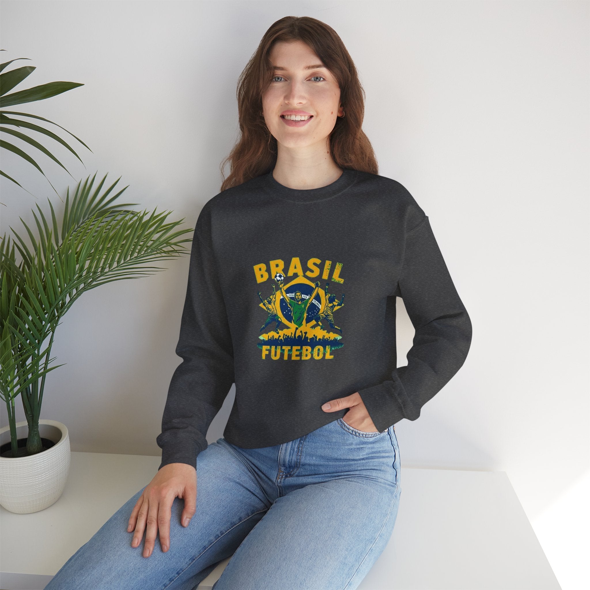 Brasil Futebol Crewneck Sweatshirt — Brazilian Soccer Graphic Pullover