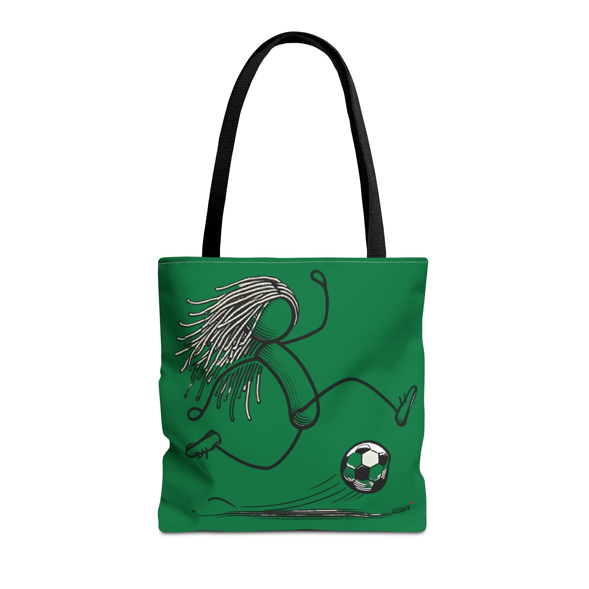 Soccer Girl Tote Bag – Green All-Over Print Sports Tote