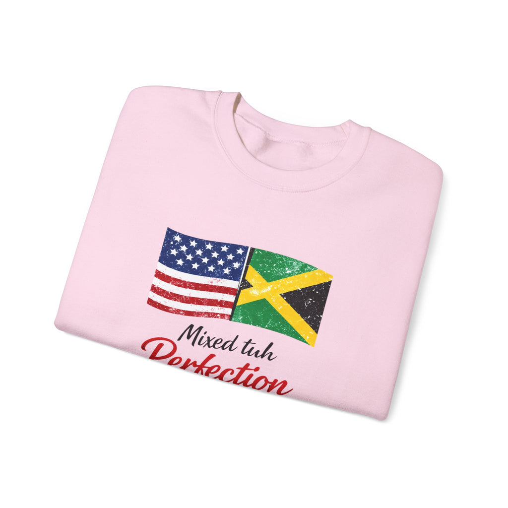 Mixed Tubh Perfection Sweatshirt — USA & Jamaica Flag Crewneck