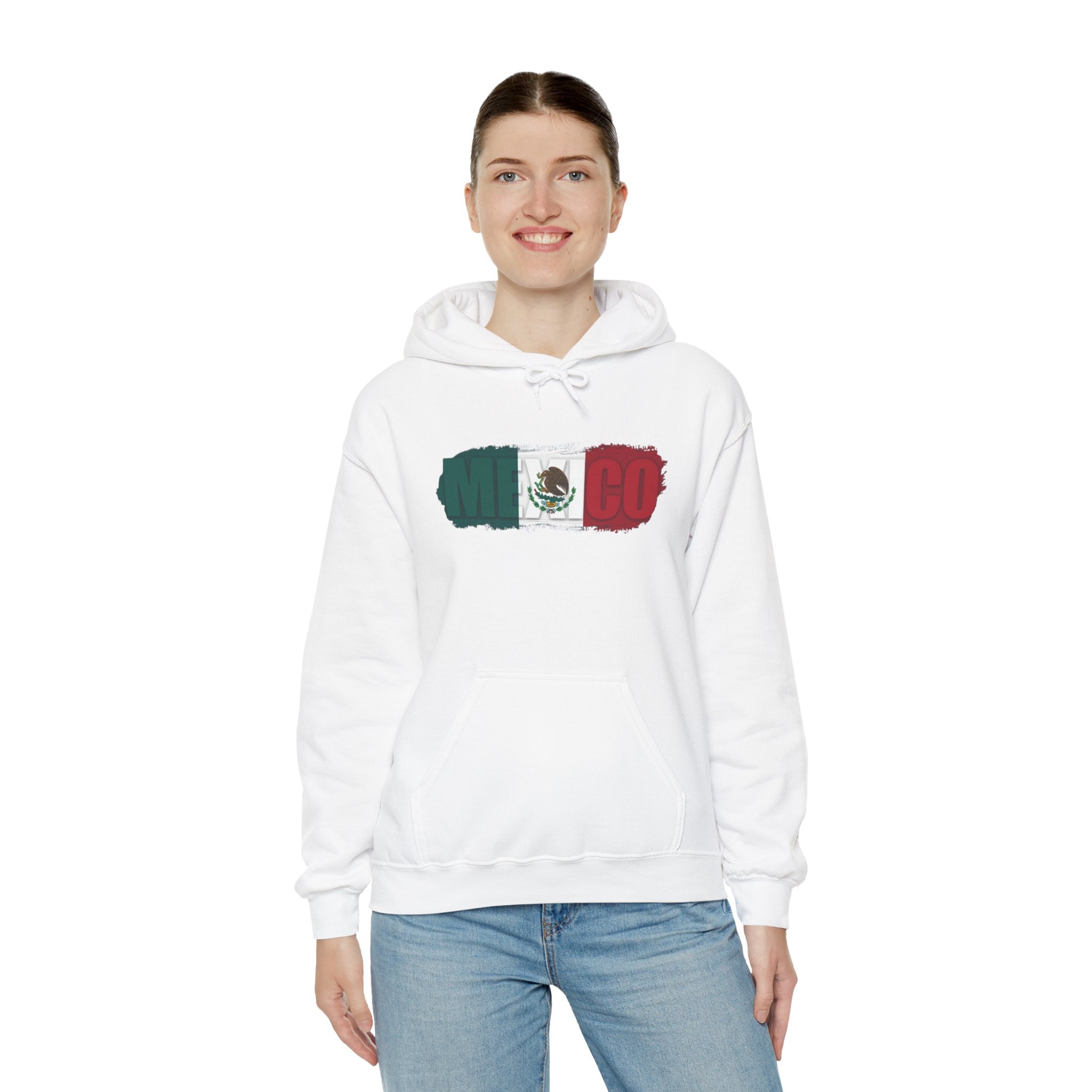 Mexico Flag Hoodie — Distressed Mexican Flag Graphic Pullover