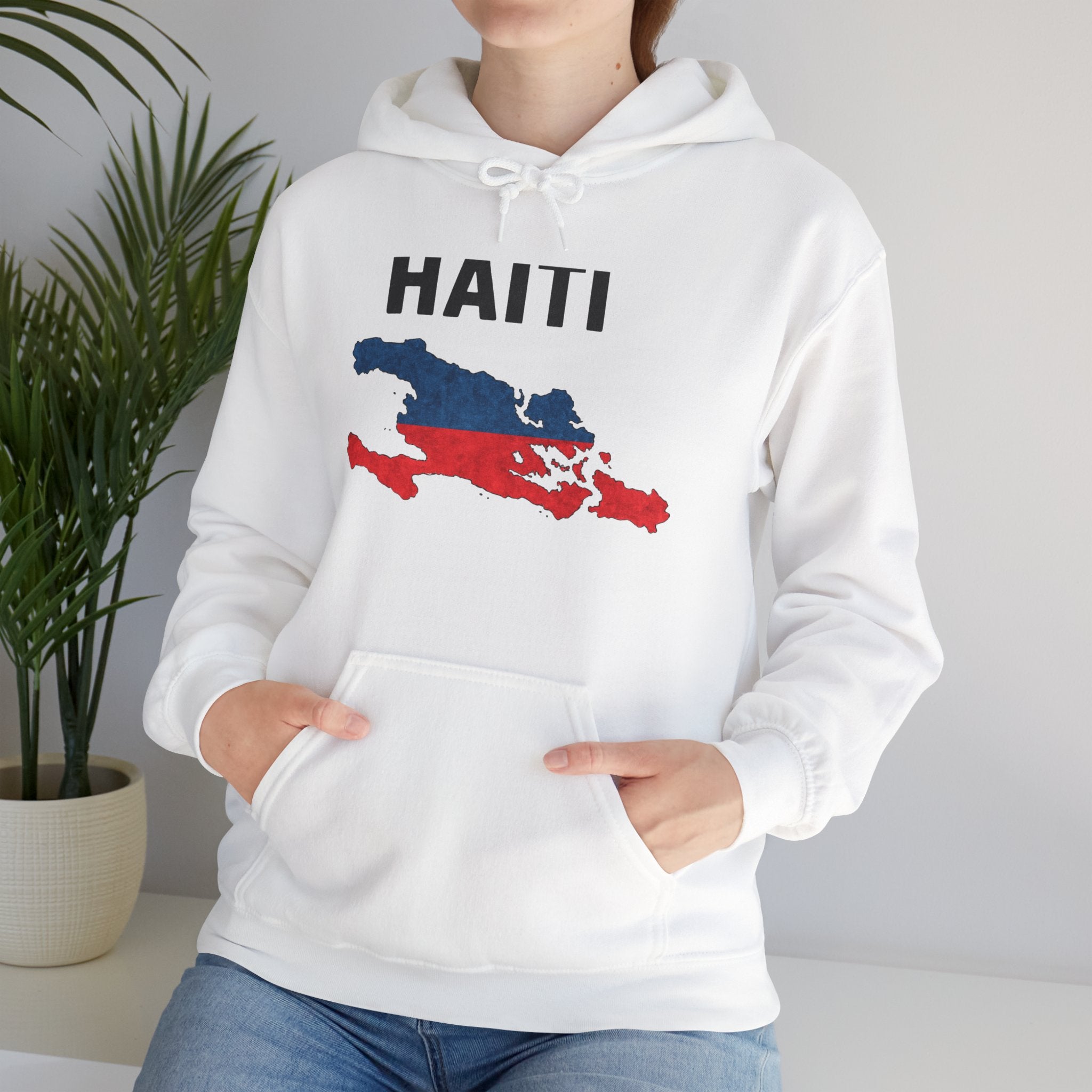 Haiti Map Hoodie – Patriotic Haiti Flag Map Sweatshirt