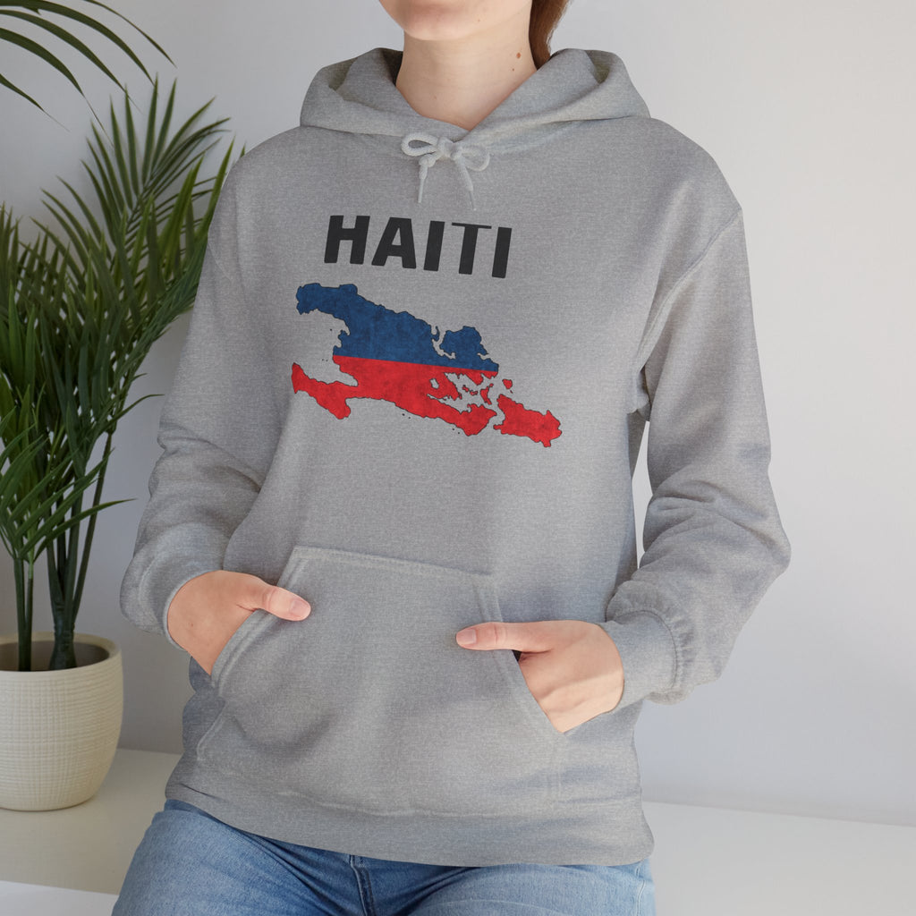 Haiti Map Hoodie – Patriotic Haiti Flag Map Sweatshirt