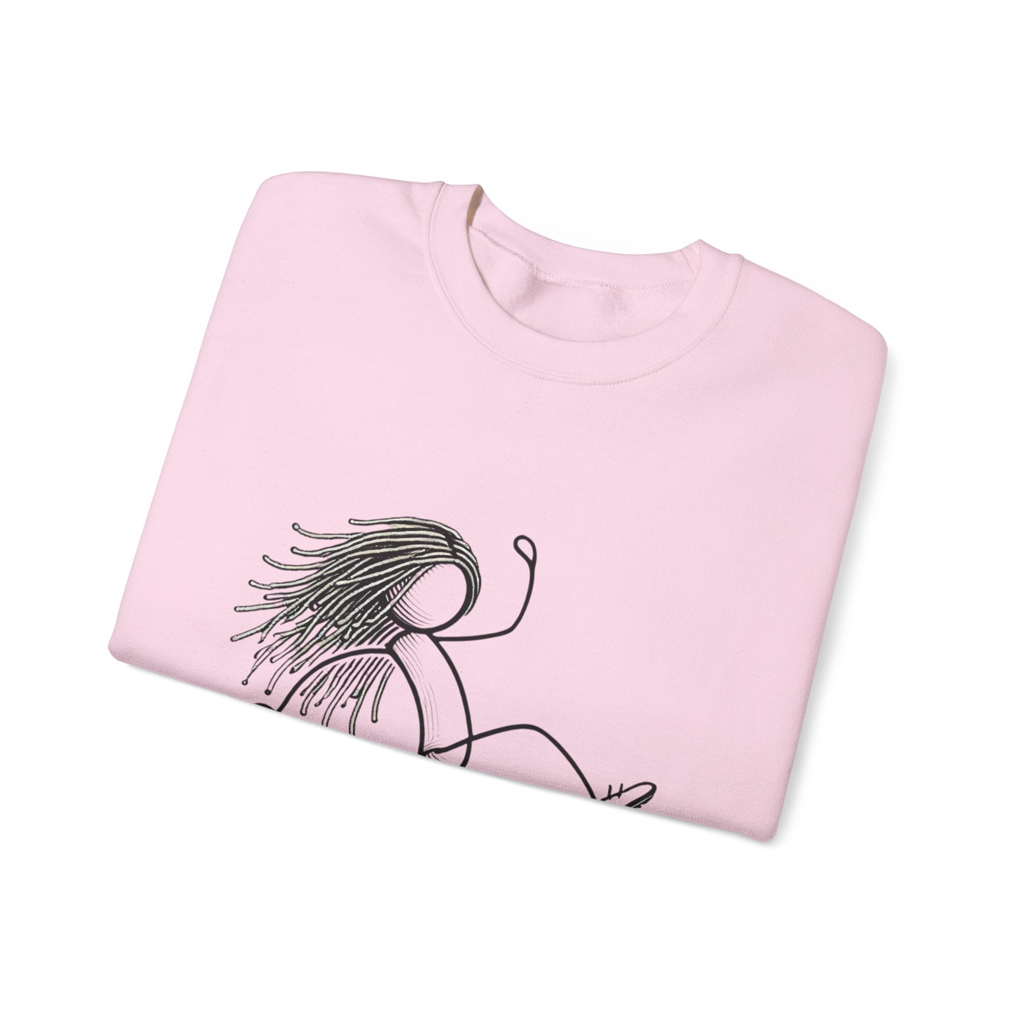 Dreadlock Soccer Unisex Heavy Blend™ Crewneck Sweatshirt Stick Figure Gift Soccer Football Fun