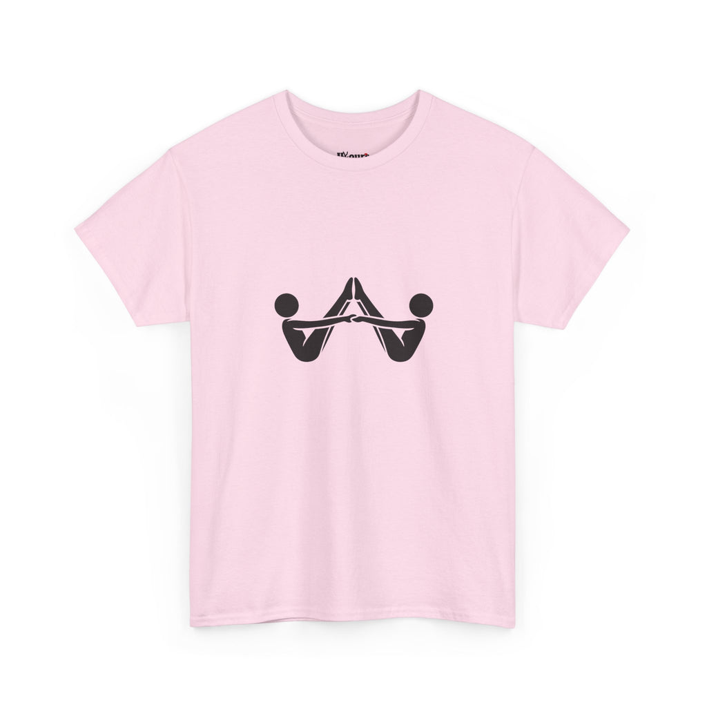 Abstract Mirror Hands T-Shirt — Minimalist Geometric Graphic Tee