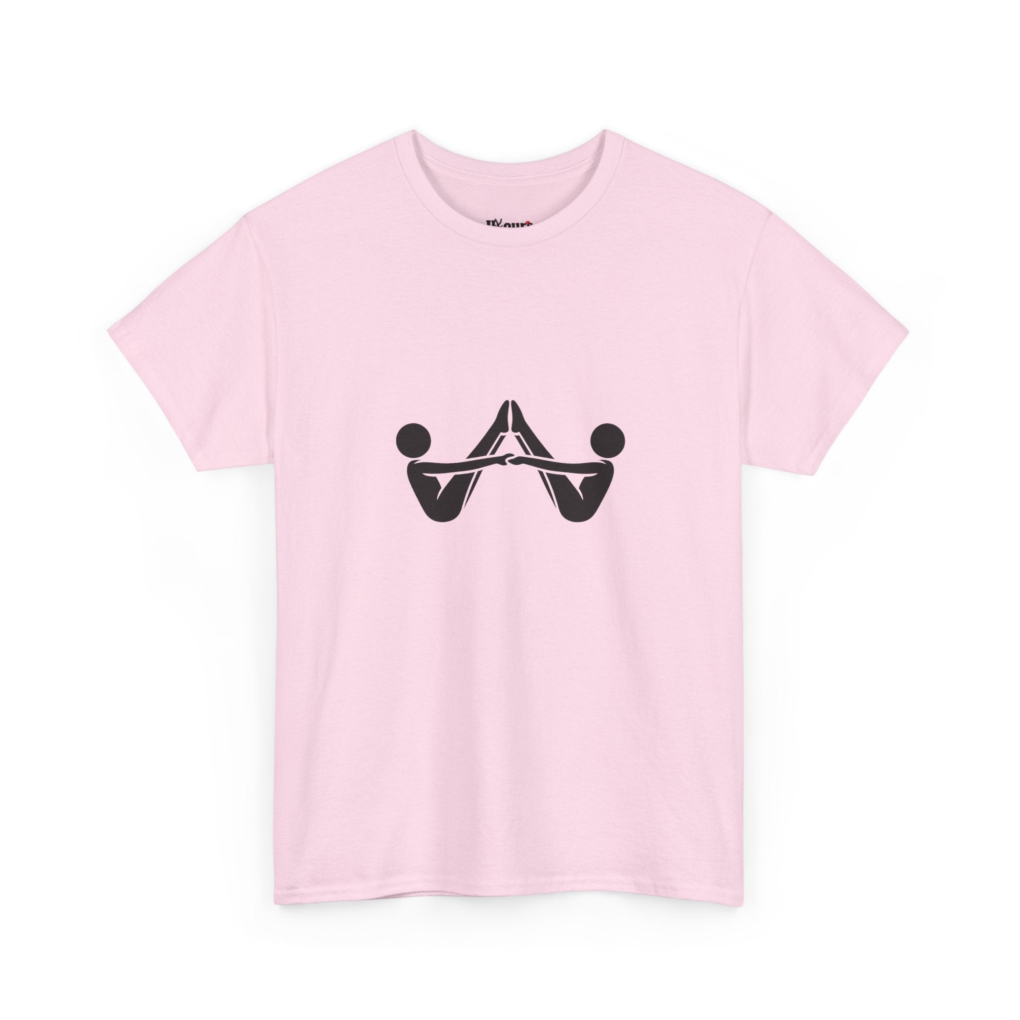 Abstract Mirror Hands T-Shirt — Minimalist Geometric Graphic Tee