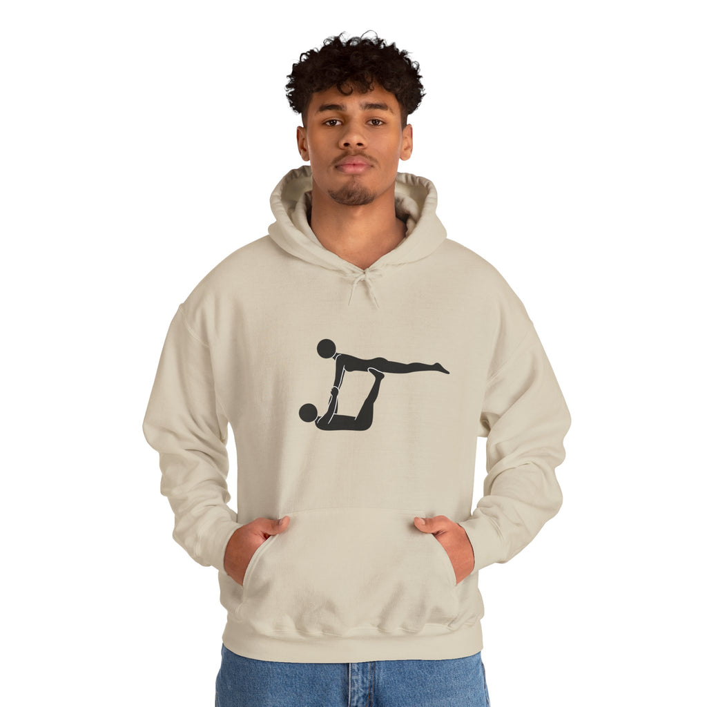 Acro Yoga Partner Pose Hoodie — Silhouette Couples Acrobatics Sweatshirt