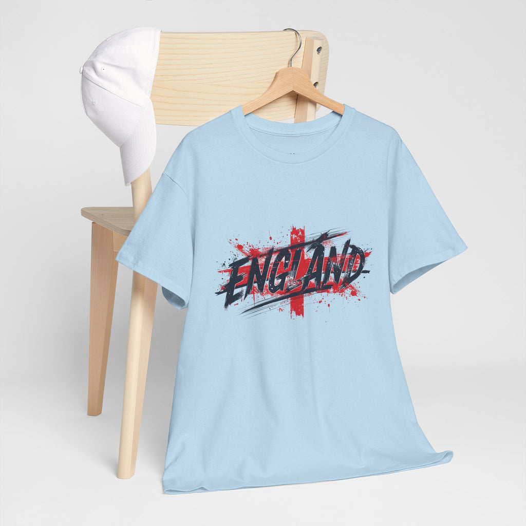 England Graphic T-Shirt — Grunge St. George Cross Football Fan Tee