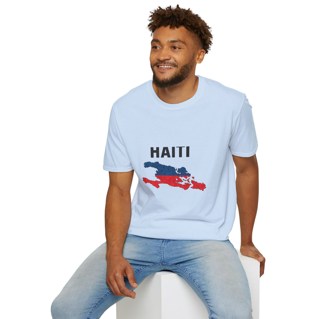 Haiti Flag Map T-Shirt — Patriotic Haiti Map Tee