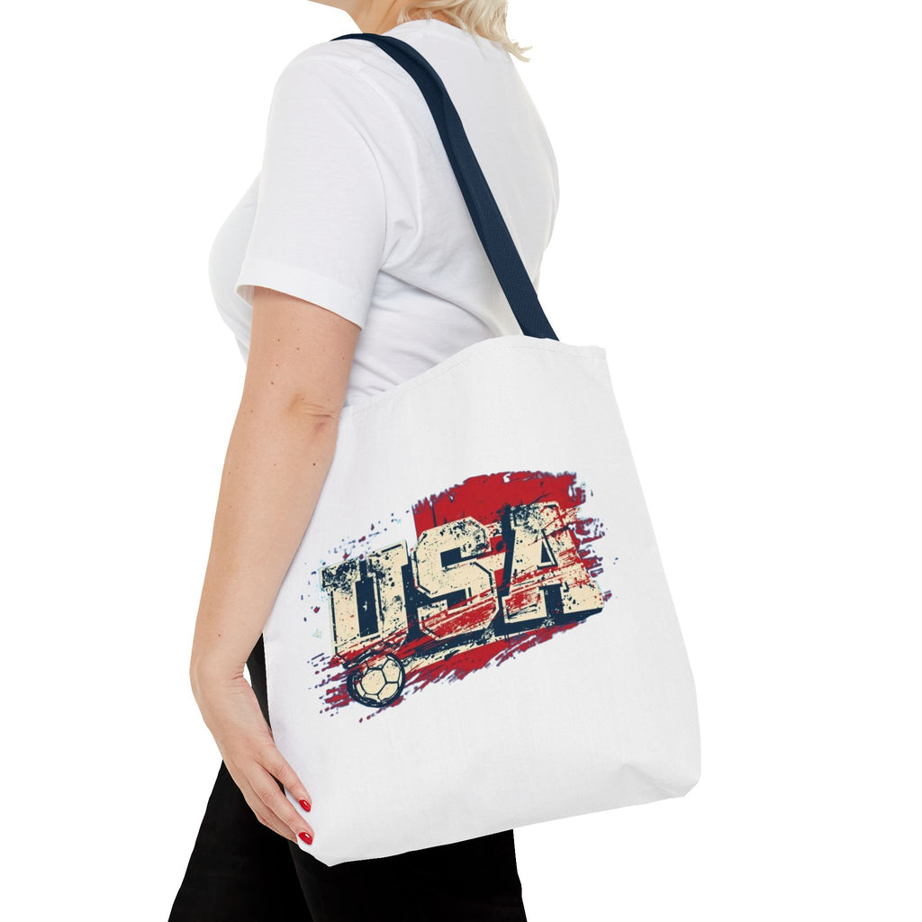 Patriotic USA Tote Bag — American Pride Eagle & Flag All-Over Print