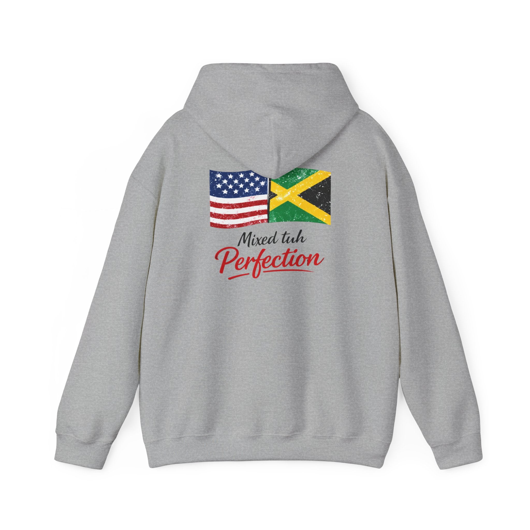 Jamaican American Flags Hoodie — "Mixed tuh Perfection" Pride Pullover