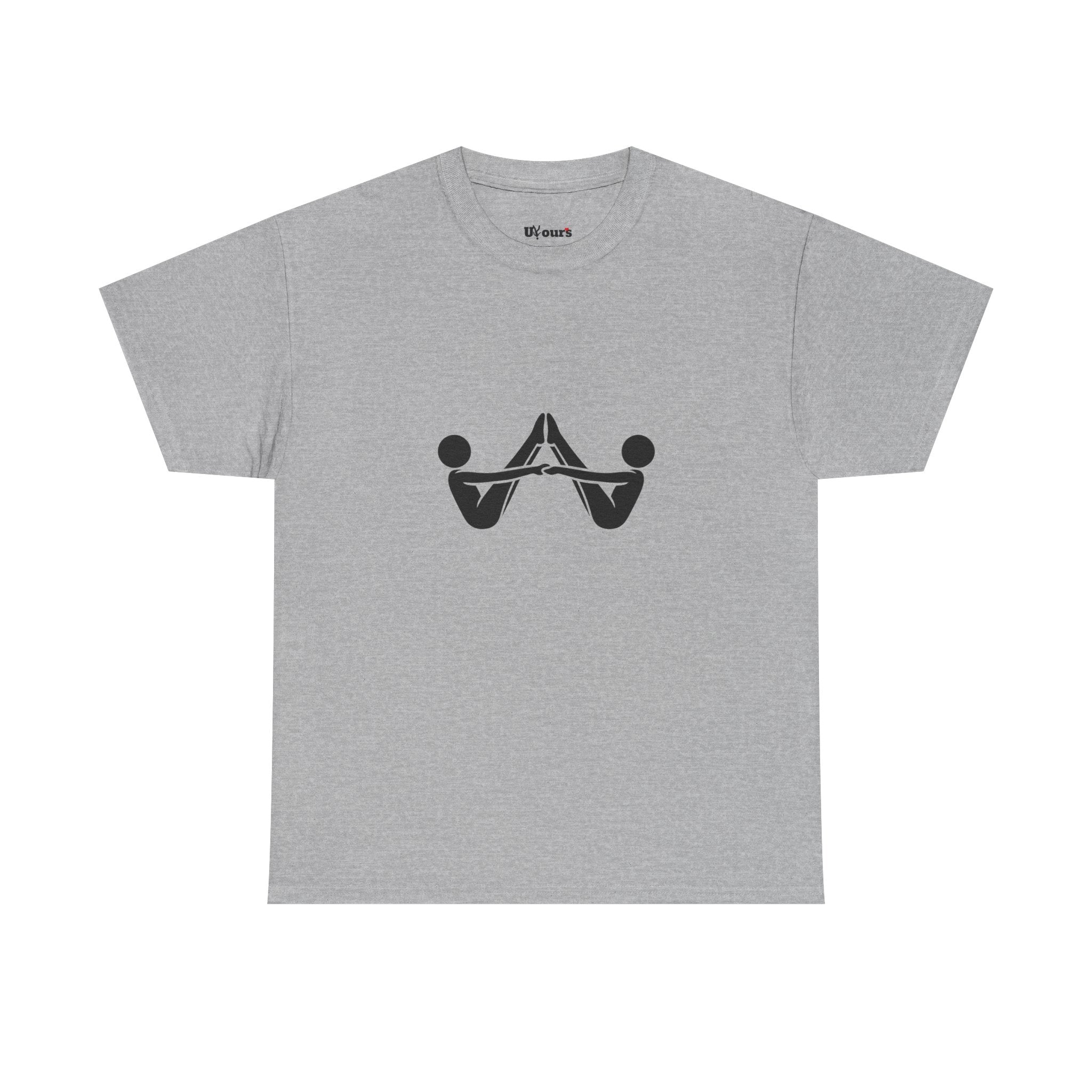 Abstract Mirror Hands T-Shirt — Minimalist Geometric Graphic Tee
