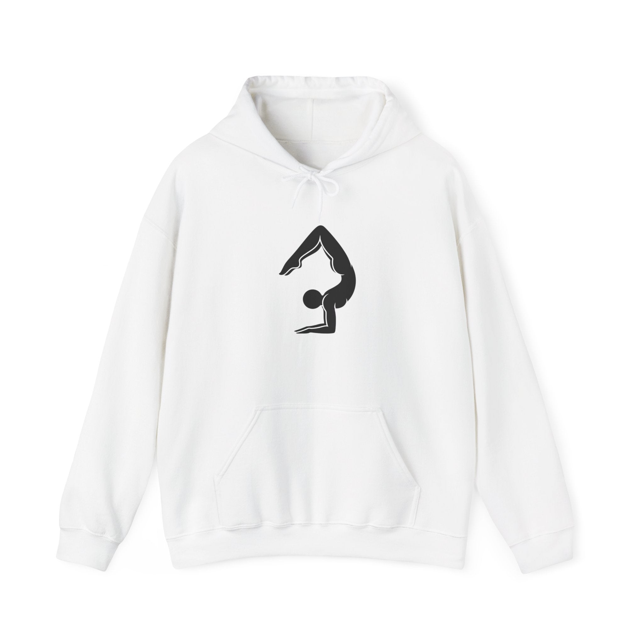 Yoga Pose Hoodie — Minimal Handstand Silhouette Sweatshirt