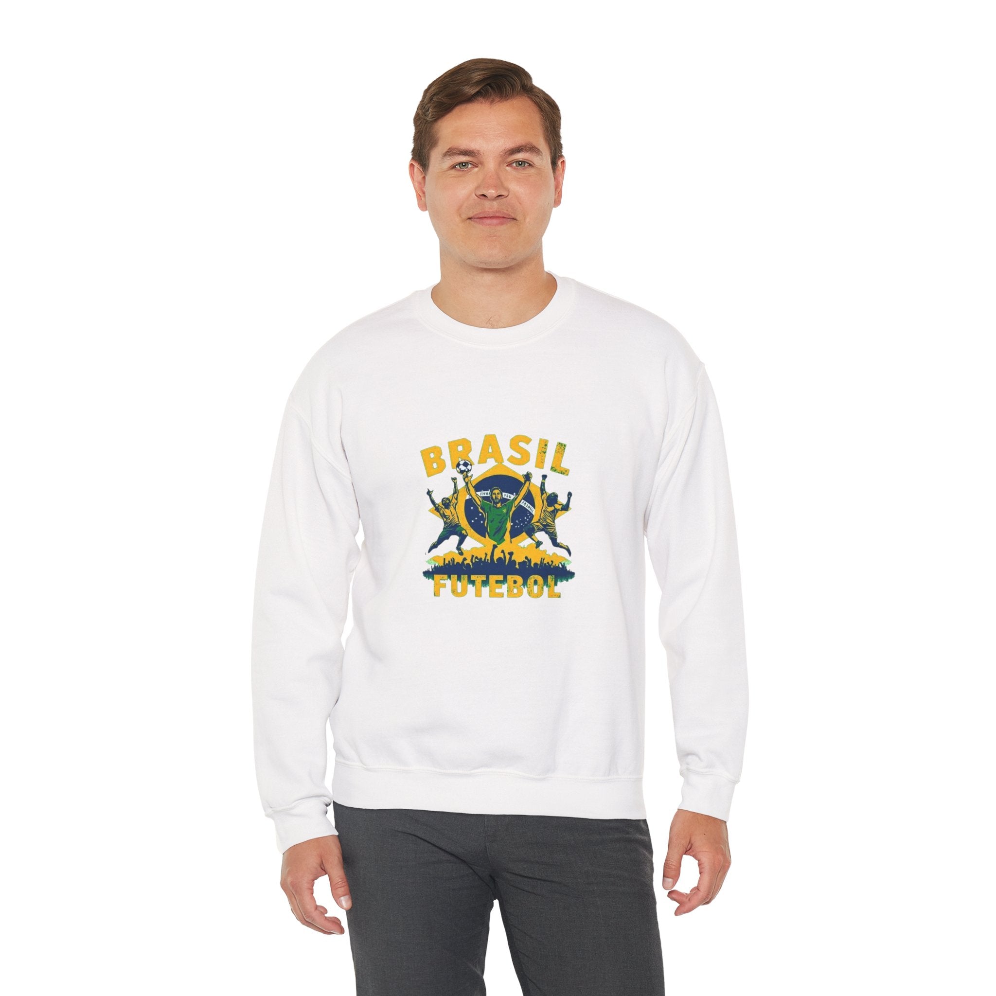 Brasil Futebol Crewneck Sweatshirt — Brazilian Soccer Graphic Pullover