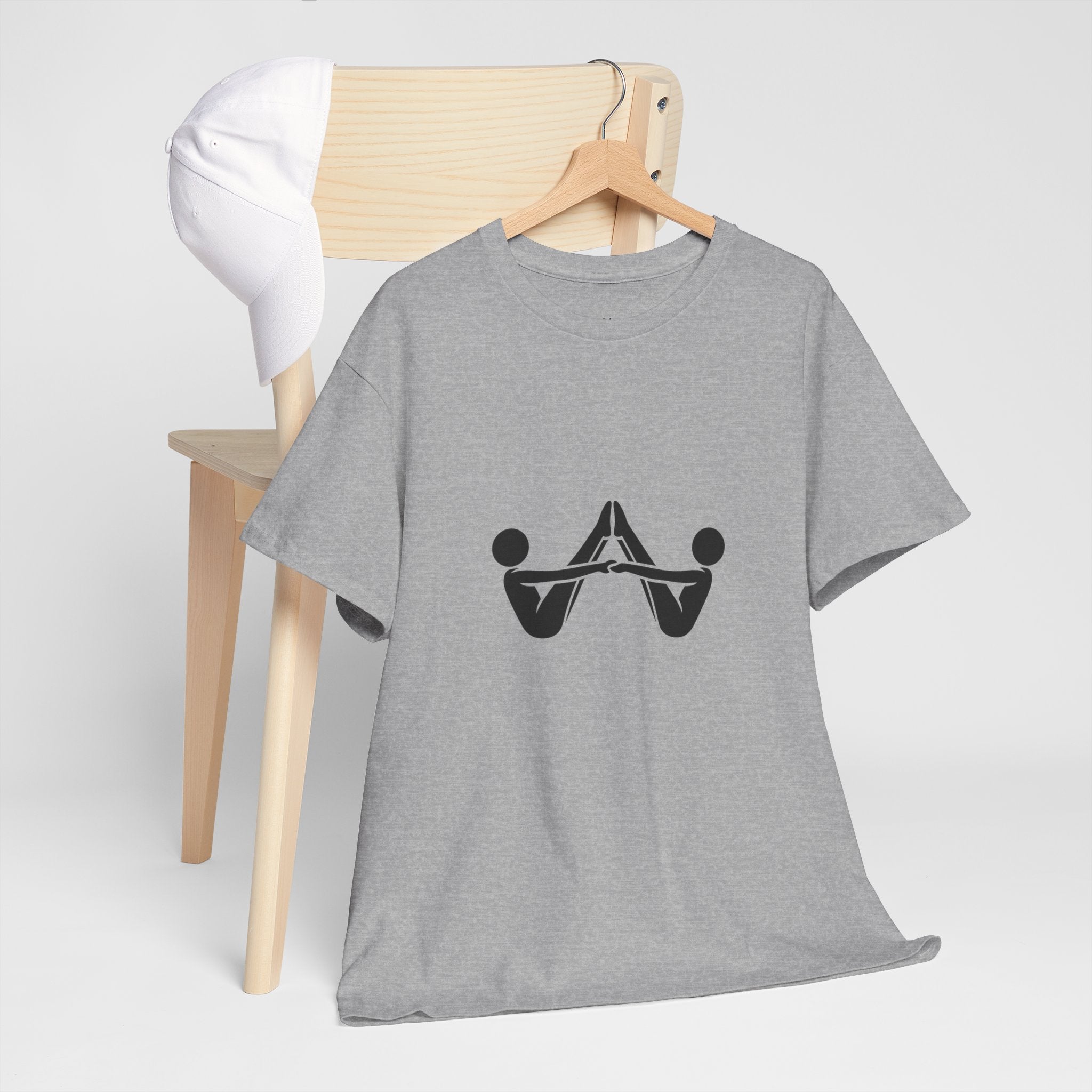 Abstract Mirror Hands T-Shirt — Minimalist Geometric Graphic Tee