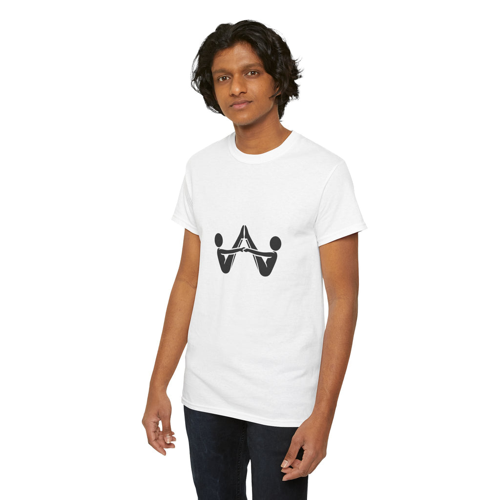 Abstract Mirror Hands T-Shirt — Minimalist Geometric Graphic Tee