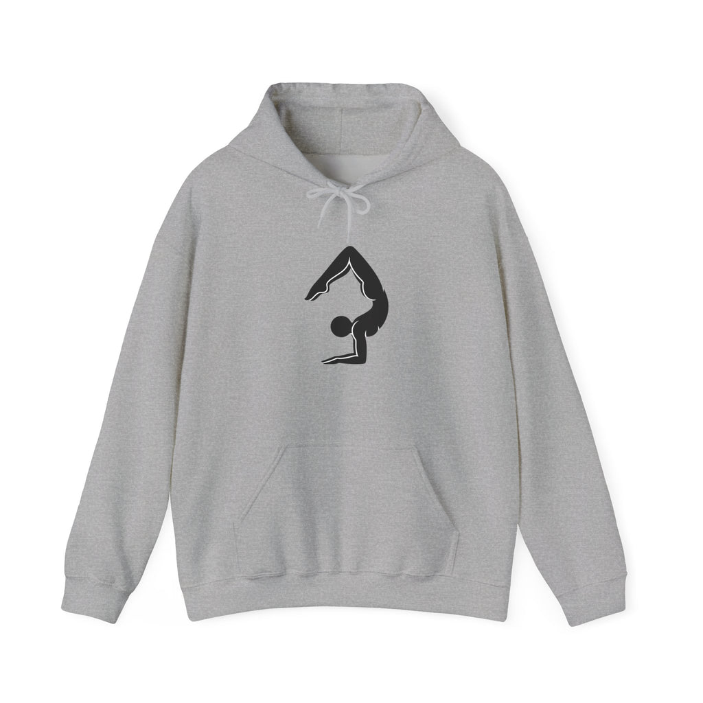 Yoga Pose Hoodie — Minimal Handstand Silhouette Sweatshirt