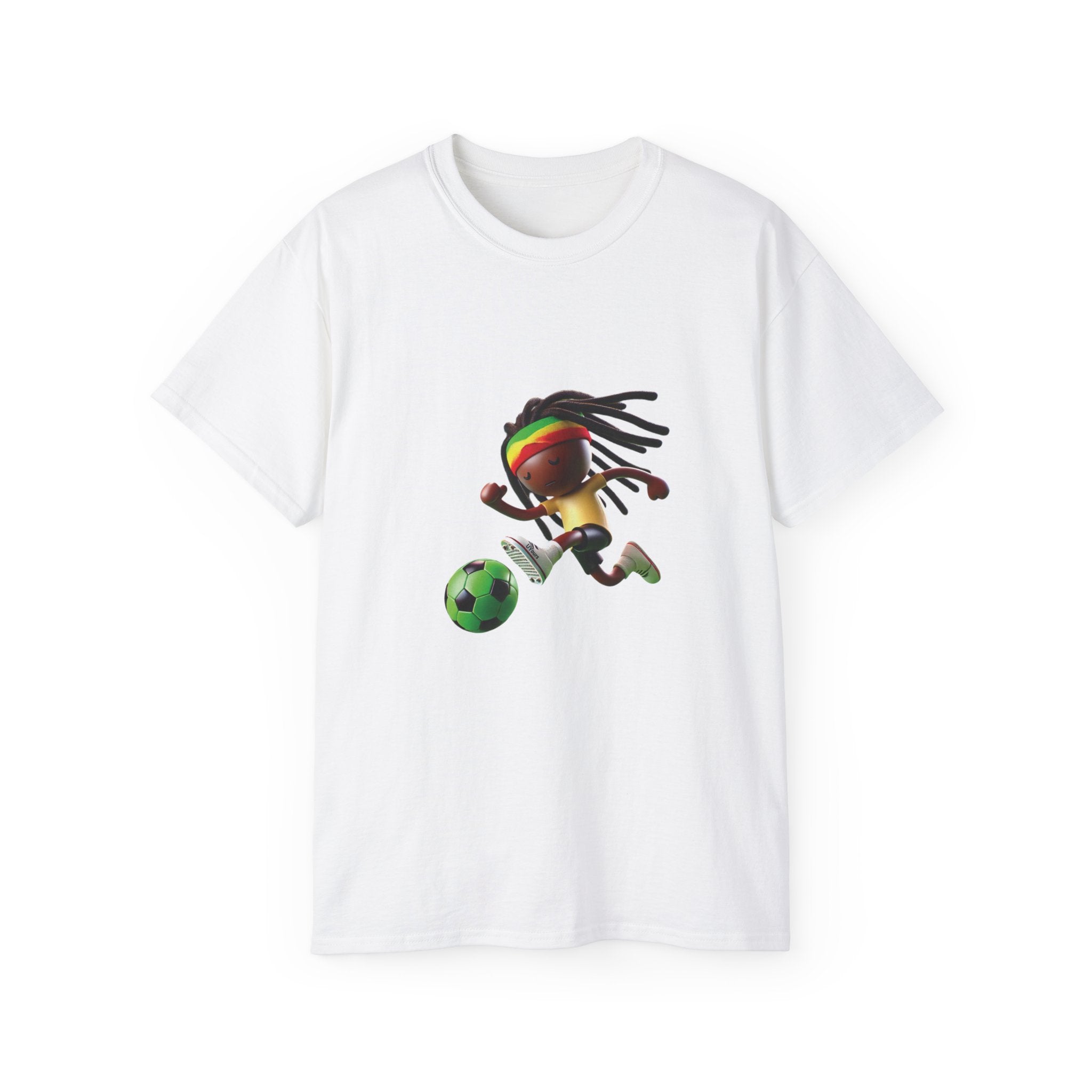 Unisex Ultra Cotton Tee Dread Soccer Player Irie
