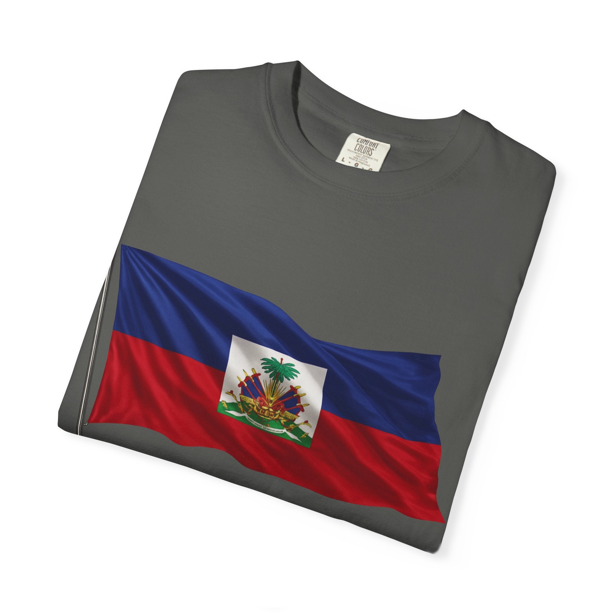 Haiti Flag T-Shirt — "L'Union fait la Force" Patriotic Tee