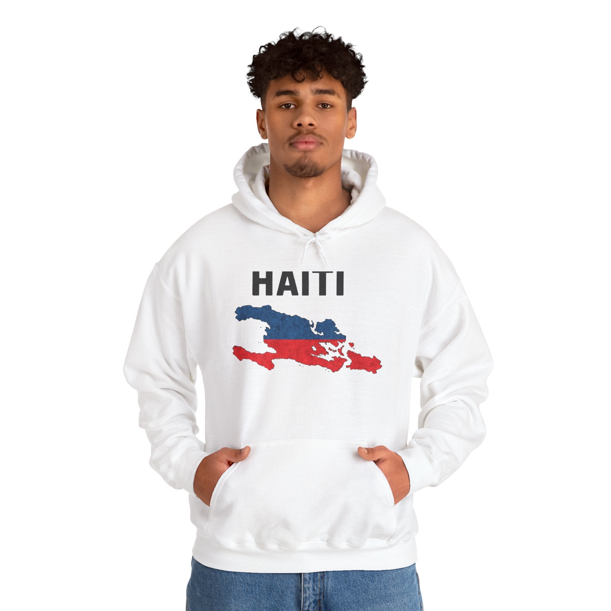 Haiti Map Hoodie – Patriotic Haiti Flag Map Sweatshirt