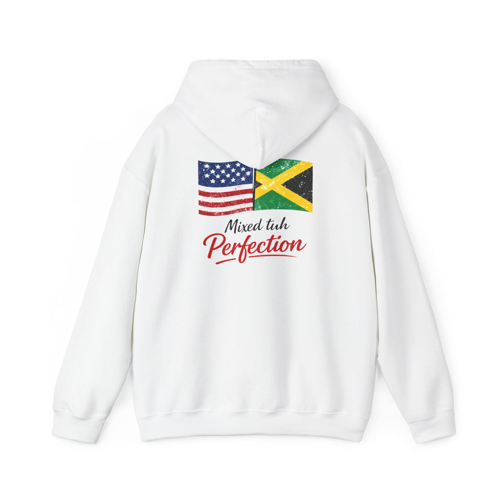Jamaican American Flags Hoodie — "Mixed tuh Perfection" Pride Pullover