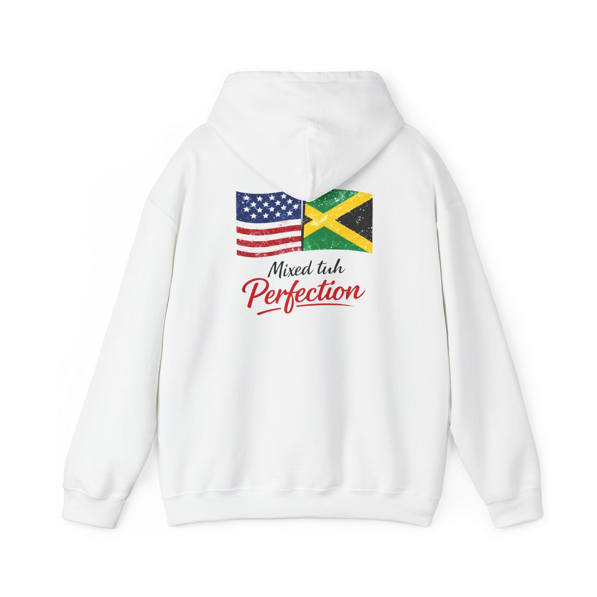Jamaican American Flags Hoodie — "Mixed tuh Perfection" Pride Pullover