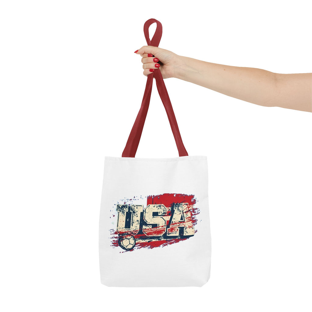 Patriotic USA Tote Bag — American Pride Eagle & Flag All-Over Print