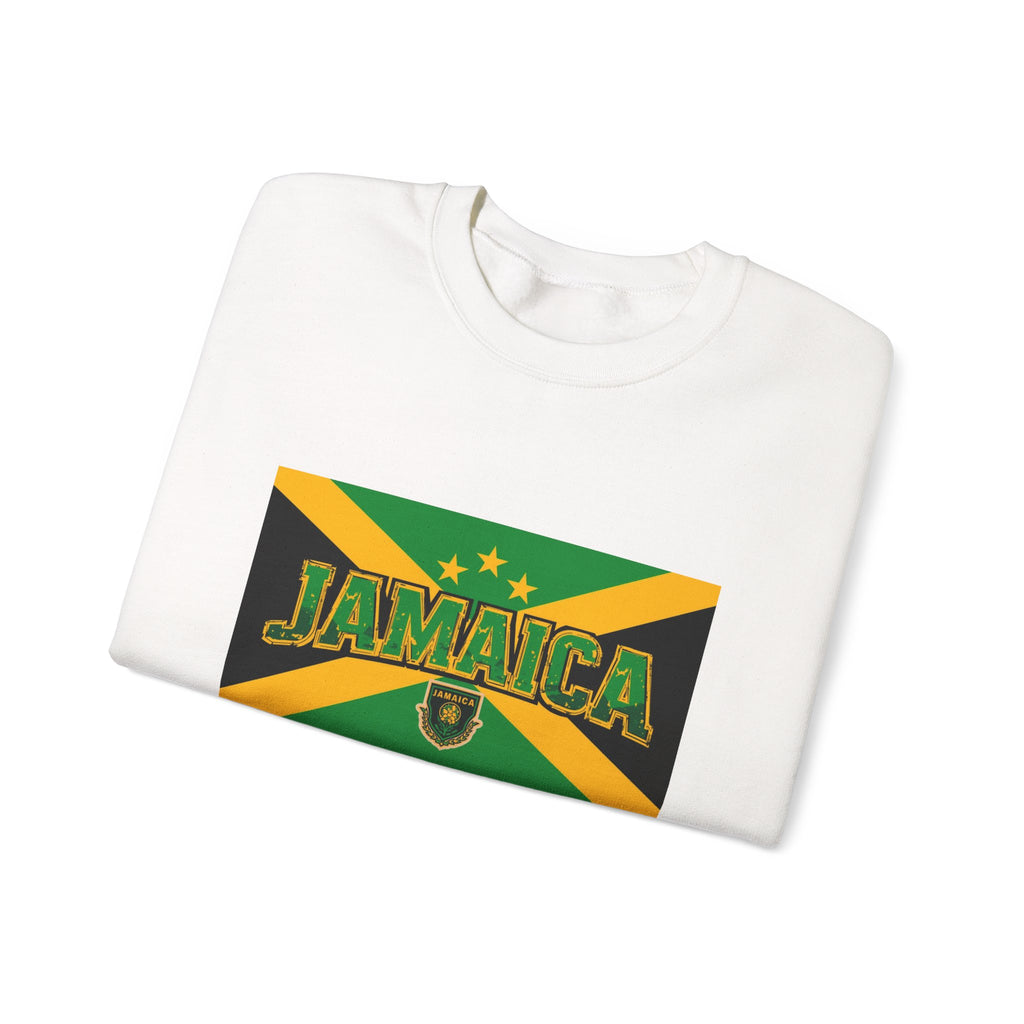 Jamaica Flag Crewneck Sweatshirt — Retro Jamaica Graphic Pullover