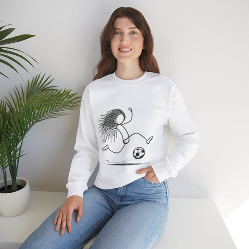 Dreadlock Soccer Sweatshirt Stick Figure Gift