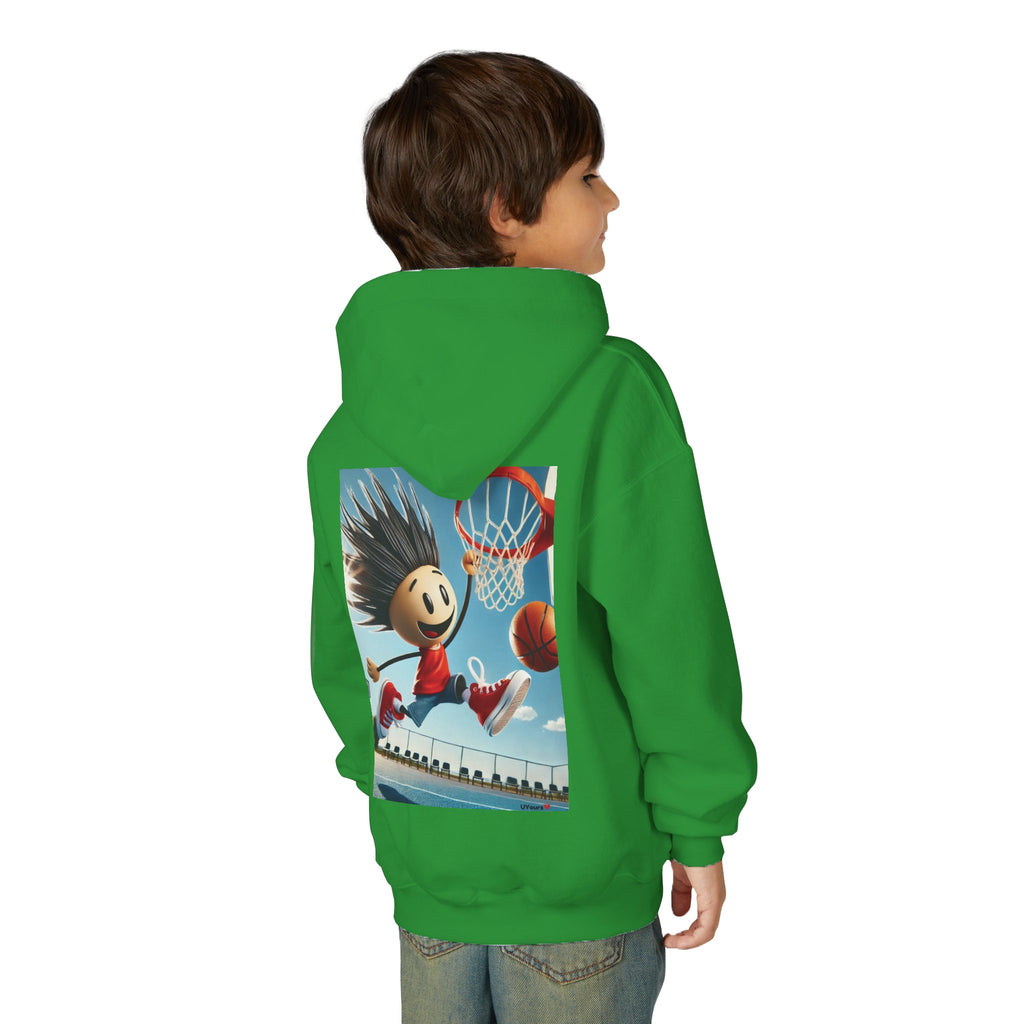 Hoops Champion: Stick Figure Dunk Edition Youth Hoodie Basketball