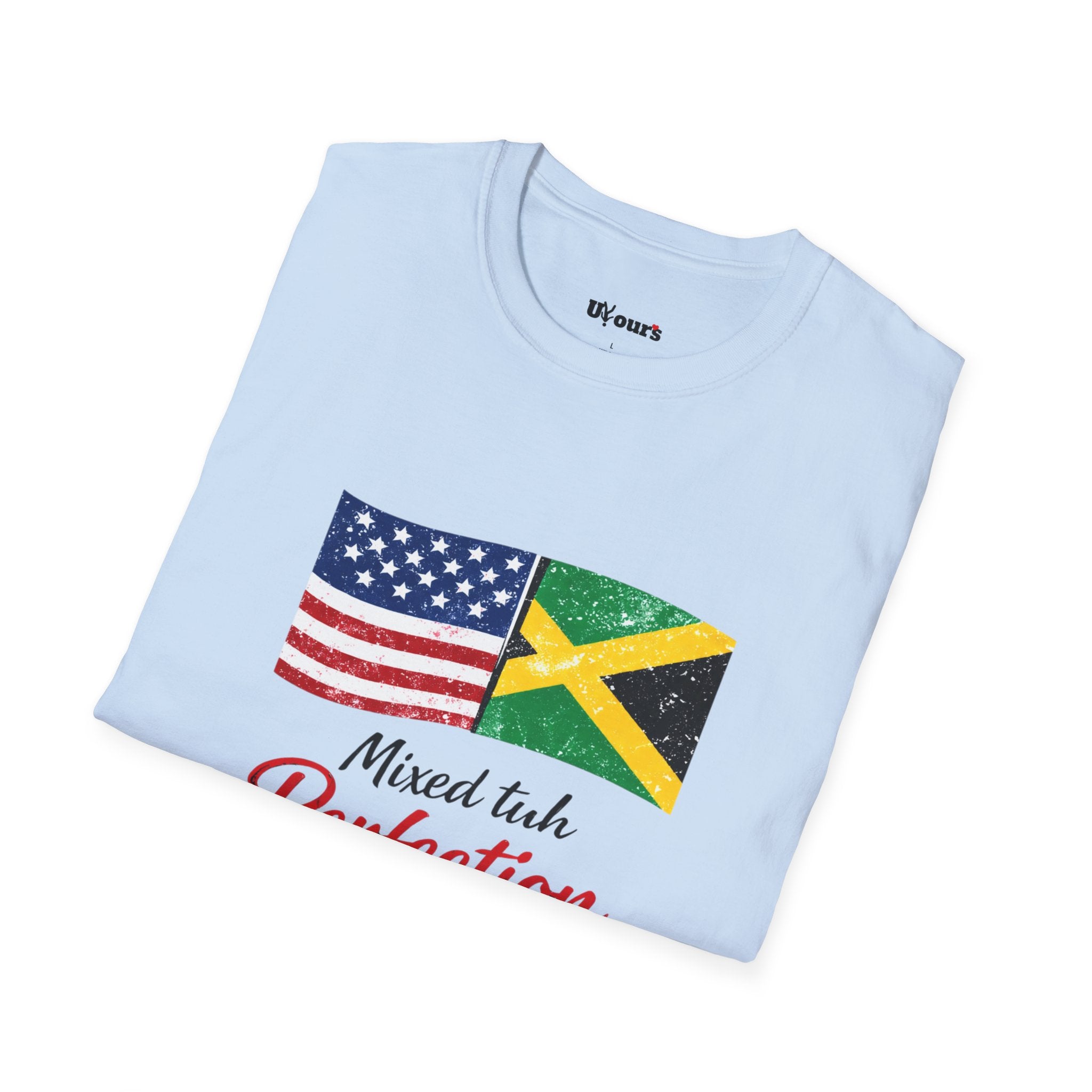 Jamaican American Flag T-Shirt - "Mixed Tuh Perfection" Heritage Tee