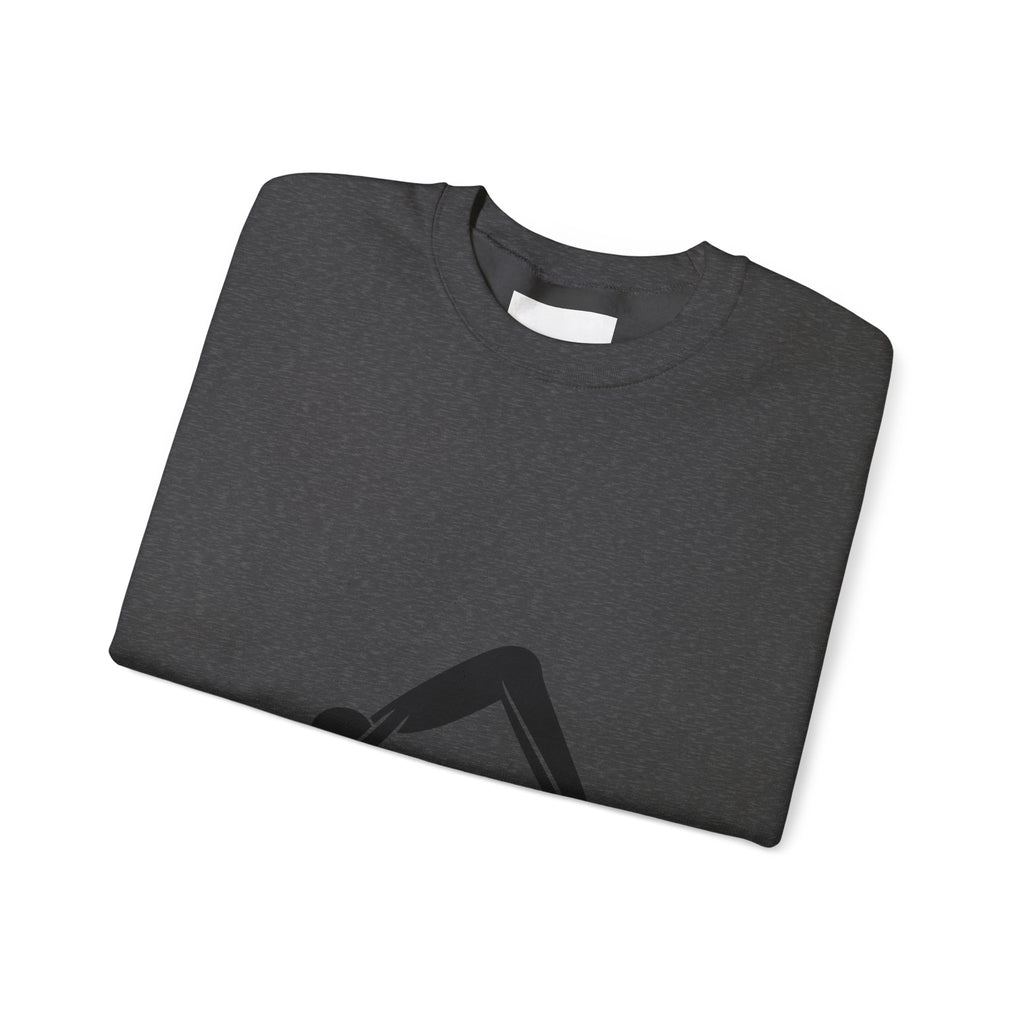 Yoga Downward Dog Crewneck Sweatshirt — Minimal Yoga Pose Pullover