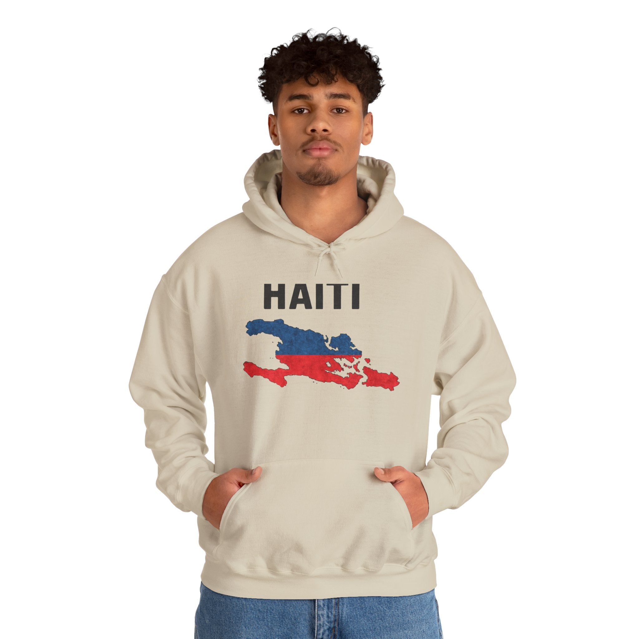 Haiti Map Hoodie – Patriotic Haiti Flag Map Sweatshirt